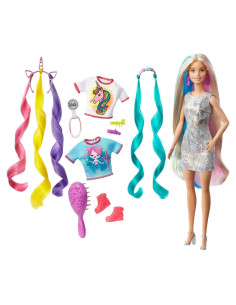 Muñeca Barbie Pelo de Fantasía Mattel con Accesorios