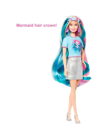 Muñeca Barbie Pelo de Fantasía Mattel con Accesorios
