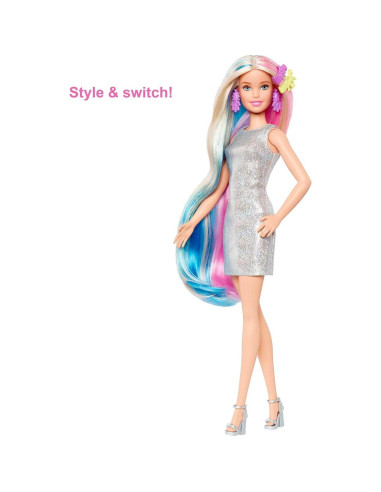 Muñeca Barbie Pelo de Fantasía Mattel con Accesorios