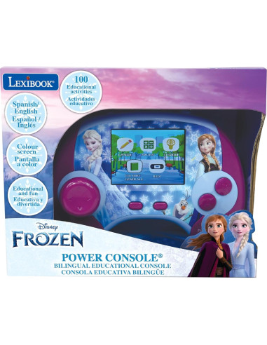 Consola de Poder Lexibook Frozen - Juego Educativo Bilingüe 100 Actividades
