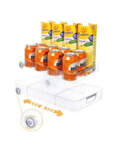 Organizadores de Refrigerador OZEPLASC - Paquete de 2 Contenedores Transparentes