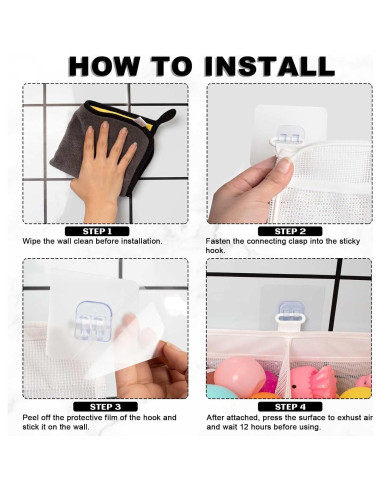 Organizador de Juguetes de Baño Austion Horizontal 3 Compartimentos