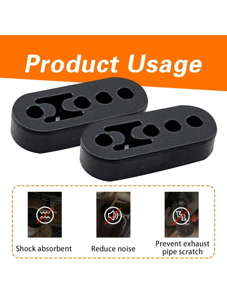 Soporte de Escape de Goma Leediga 2 PCS Ajustable Universal