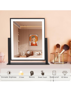 Espejo de Maquillaje Beelux Iluminado 30.48 cm Regulable 2