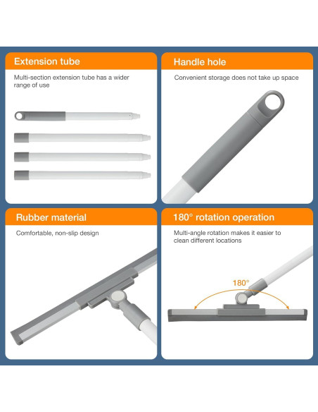 Raspador de Piso YANGMUM 14" Goma Mango Extensible 52"