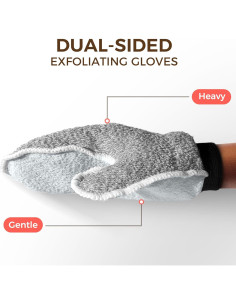 Guantes Exfoliantes ZOMCHI Doble Textura para Spa en Casa 2
