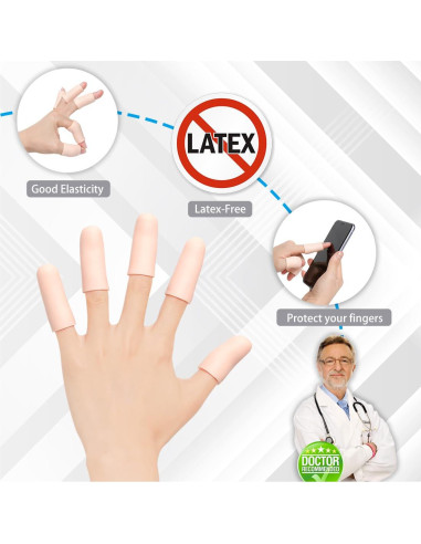 Fundas de Gel para Dedos JUMPOW - 14 Piezas Reutilizables