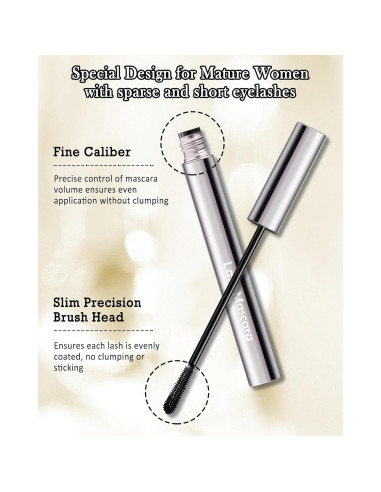 Máscara de Pestañas Hipoalergénica Lestpola Negra 12H para Mujeres Mayores