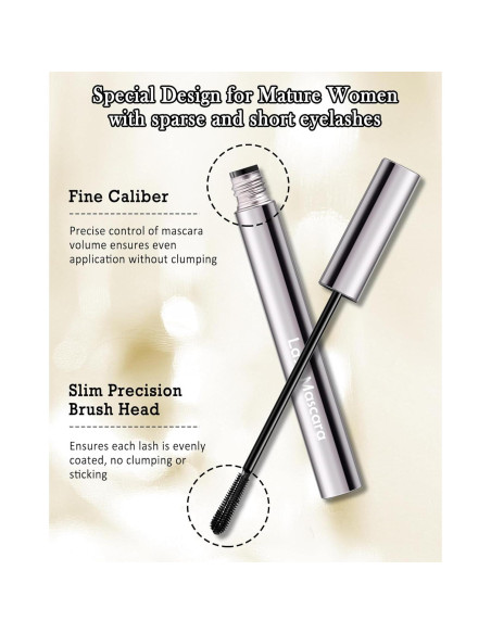 Máscara de Pestañas Hipoalergénica Lestpola Negra 12H para Mujeres Mayores Máscara de Pestañas Hipoalergénica Lestpola Negra 12H para Mujeres Mayores