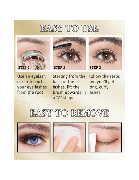 Máscara de Pestañas Hipoalergénica Lestpola Negra 12H para Mujeres Mayores Máscara de Pestañas Hipoalergénica Lestpola Negra 12H para Mujeres Mayores