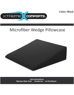 Funda de Almohada en Cuña Xtreme Comforts - Negra 68.6x63.5 cm 2
