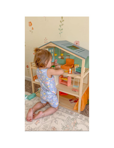 Casa de Muñecas de Madera Giant Bean 3 Pisos 32 Accesorios