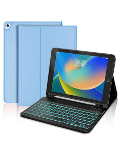 Funda de Teclado BORIYUAN para iPad 10.2"/10.5" Azul