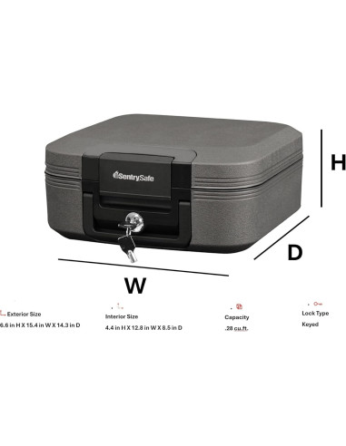 Caja Fuerte SentrySafe a Prueba de Fuego y Agua 0.28 Pies