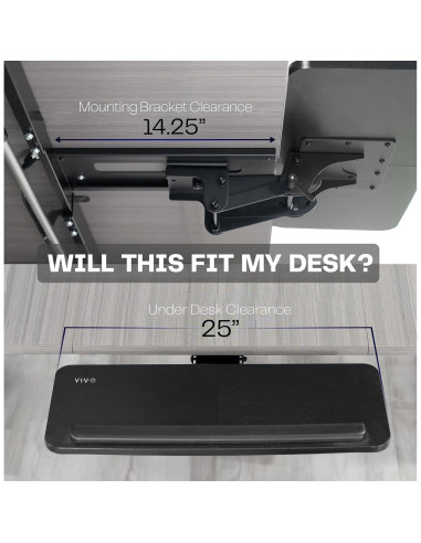 Bandeja Ergonómica VIVO para Teclado y Ratón 63.5x25.4cm