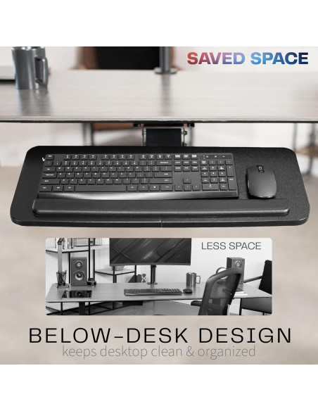Bandeja Ergonómica VIVO para Teclado y Ratón 63.5x25.4cm
