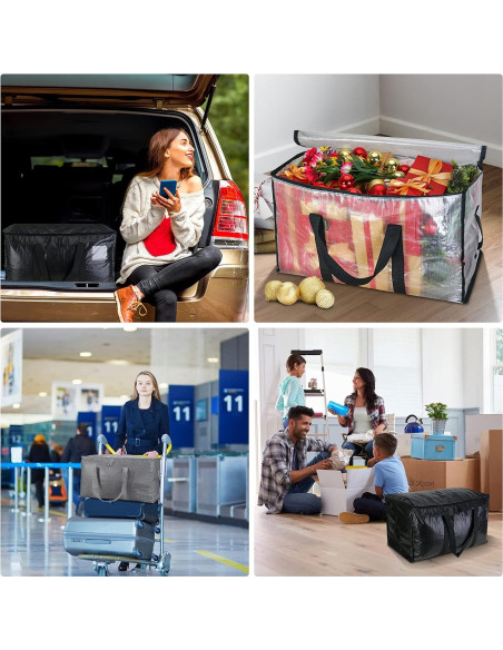 Bolsas de Mudanza BALEINE 2-Pack 90.8L Resistentes Negras