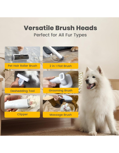 Aspiradora para Perros Petnology PC-S13 6 en 1 Silenciosa