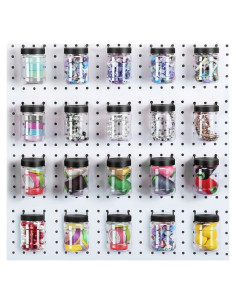 Conjunto de 20 Tarros Organizadores de Tablero de Clavijas Unittype