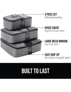 Cubos de Empaque Gorilla Grip - Set de 3 Piezas Gris 2