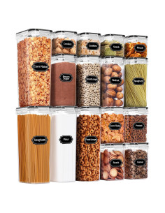 Conjunto de 16 Contenedores de Almacenamiento PRAKI - Libre de BPA