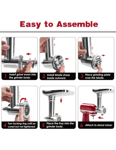Accesorio Molinillo de Carne KITOART para Mezclador KitchenAid