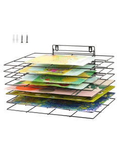 Estante para Secado de Arte Lzttyee 8 Estantes Montado en Pared