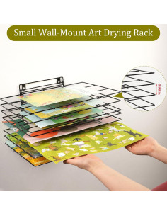 Estante para Secado de Arte Lzttyee 8 Estantes Montado en Pared 2