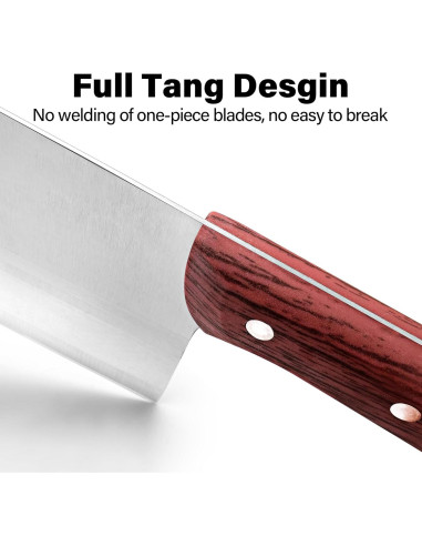 Cuchillo Chino Cleaver TJ POP 19.05 cm Acero Inoxidable Ergonómico