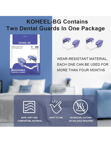 Protector Bucal Ajustable KOHEEL para Bruxismo - Mediano