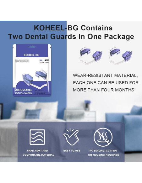 Protector Bucal Ajustable KOHEEL para Bruxismo - Mediano