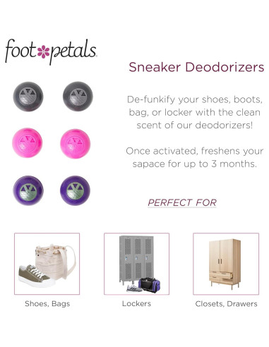 Desodorantes para Zapatillas Foot Petals - Paquete de 6 Bolas