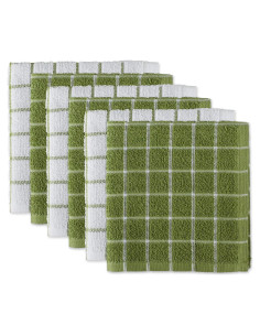 Conjunto de Paños de Cocina DII Basic Terry 6 Piezas 30x30 cm Verde