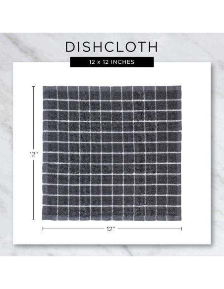 Conjunto de Paños de Cocina DII Basic Terry 6 Piezas 30x30 cm Verde