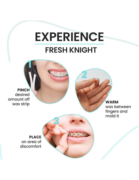 Cera Ortodóntica Fresh Knight para Brackets - 50 Tiras