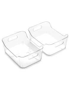 Contenedores de Almacenamiento BINO 2 Piezas Pequeños Transparentes