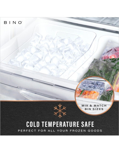 Contenedores de Almacenamiento BINO 2 Piezas Pequeños Transparentes