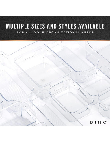 Contenedores de Almacenamiento BINO 2 Piezas Pequeños Transparentes