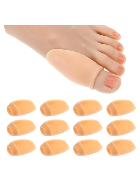 12 Protectores de Juanetes Transparentes Alivio Callos Color Piel