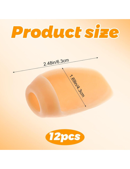 12 Protectores de Juanetes Transparentes Alivio Callos Color Piel