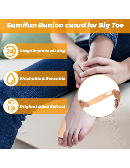 12 Protectores de Juanetes Transparentes Alivio Callos Color Piel