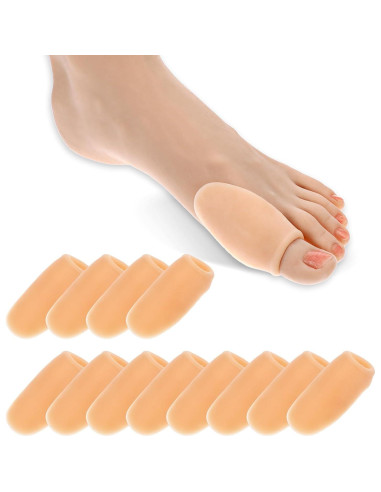 12 Protectores de Juanetes Transparentes Alivio Callos Color Piel