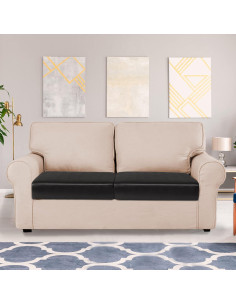 Cubiertas de cojín de sofá NC HOME 2 piezas a prueba de agua negro 2