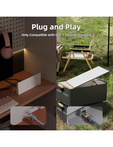 Cable de extensión EAZUSE 5m para Starlink Gen 3 impermeable
