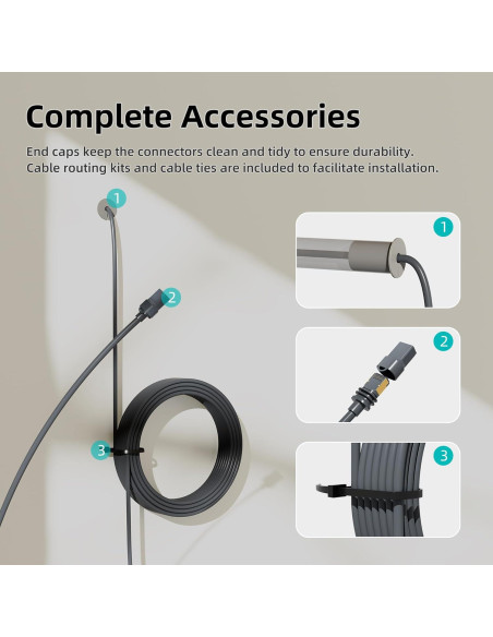 Cable de extensión EAZUSE 5m para Starlink Gen 3 impermeable
