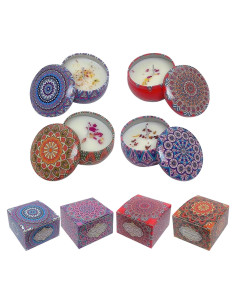 Juego de Velas Aromáticas HYCSC 4PCS Cera de Soja Aromaterapia