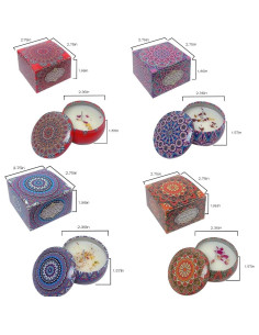 Juego de Velas Aromáticas HYCSC 4PCS Cera de Soja Aromaterapia 2