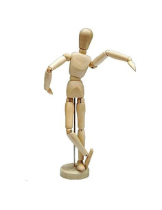 Maniquí de Madera Artístico HSOMiD 30.48 cm con Soporte