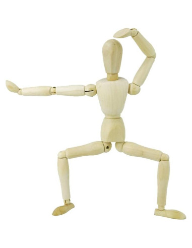 Maniquí de Madera Artístico HSOMiD 30.48 cm con Soporte