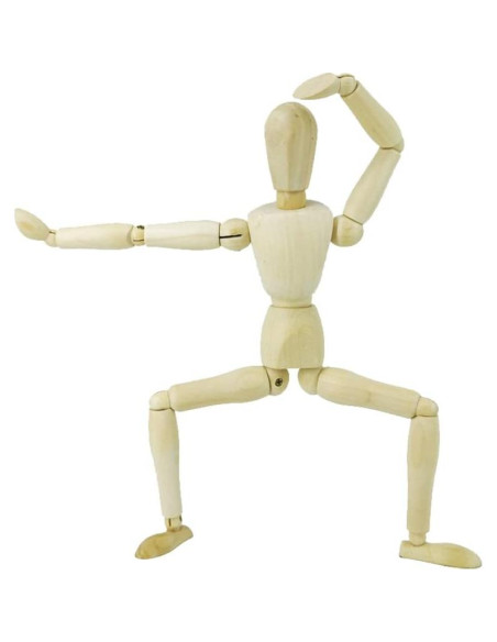 Maniquí de Madera Artístico HSOMiD 30.48 cm con Soporte
